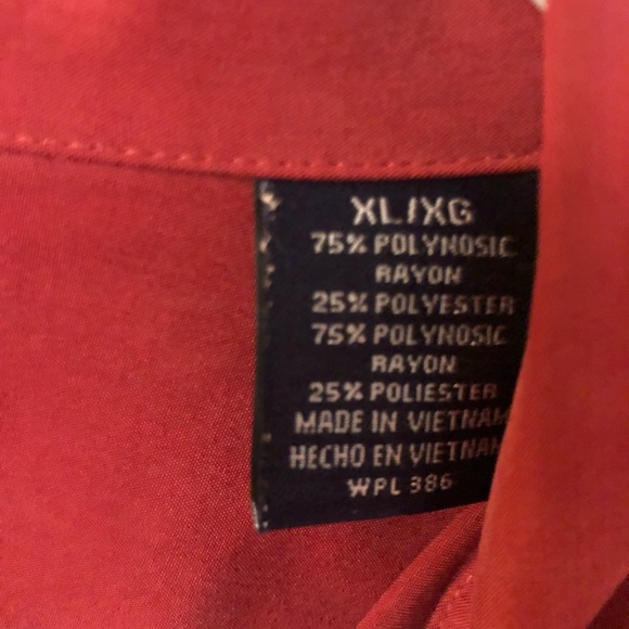 Haggar Collections Men’s Burgundy Button Down, Size XL - Picture 3 of 4